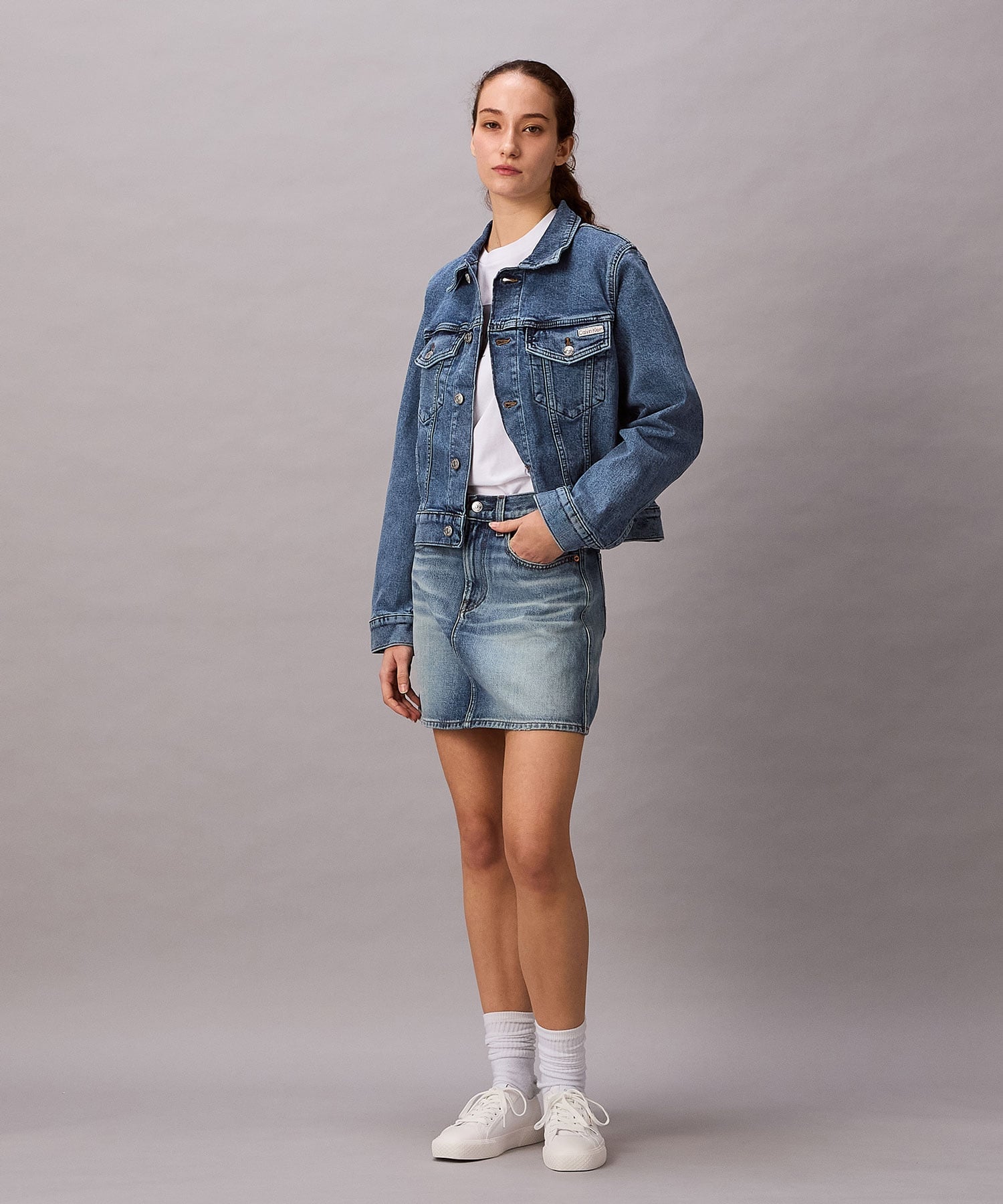 Calvin Klein (W)【公式ショップ】 カルバンクライン デニムジャケット Calvin Klein Jeans 47F921G カルバン・クライン ジャケット・アウター デニムジャケット ブルー【送料無料】