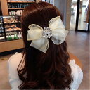 【SALE／15%OFF】Aimoon ビッグリボン ヘアクリップ レディース ミニミニストア ヘアアクセサリー バレッタ・ヘアクリップ・ヘアピン ホワイト ブラック