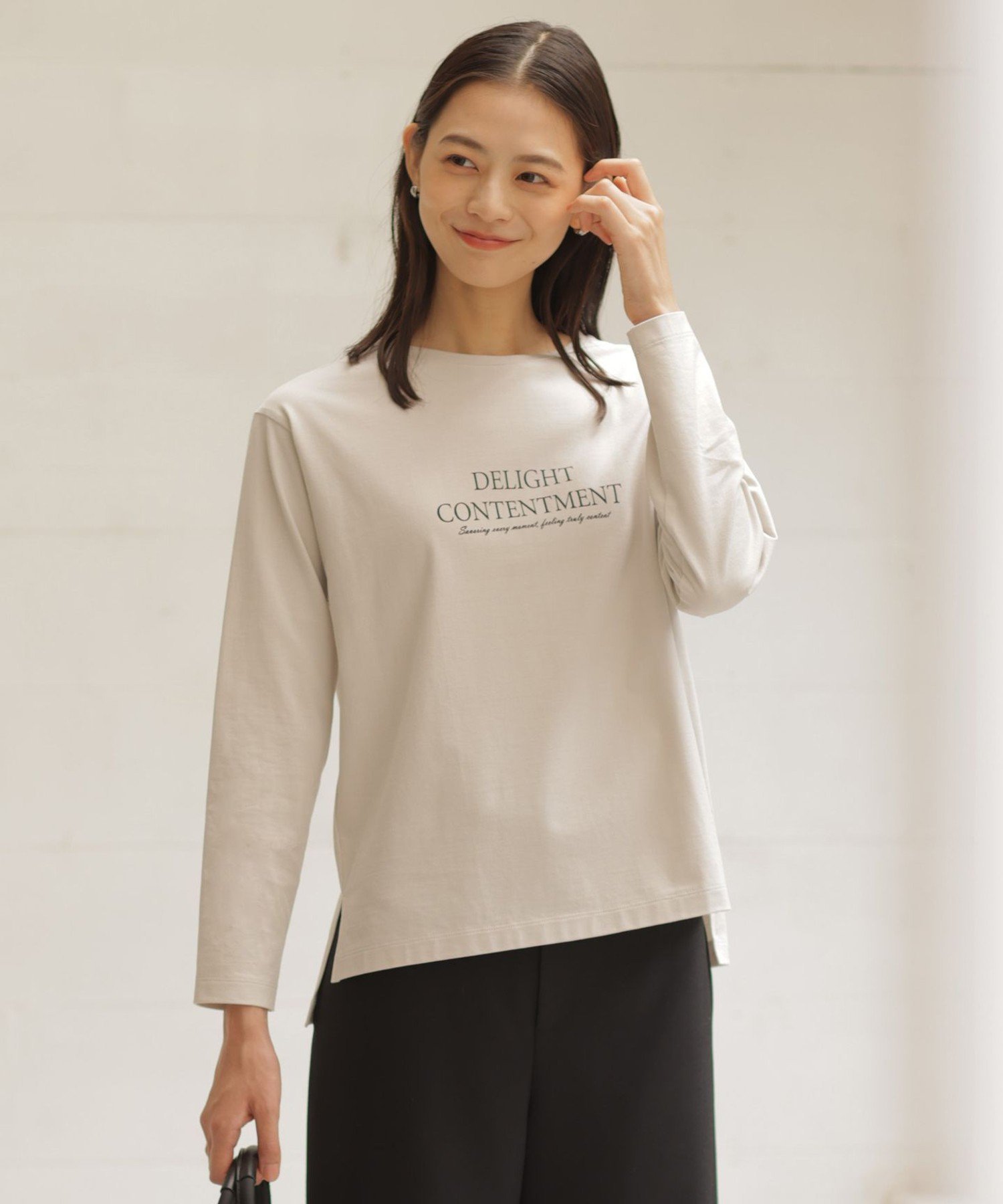 【SALE/30%OFF】J.PRESS ロゴ ロングスリーブ Tシャツ ジェイプレス トップス カットソー・Tシャツ ブルー ホワイト グレー【送料無料】