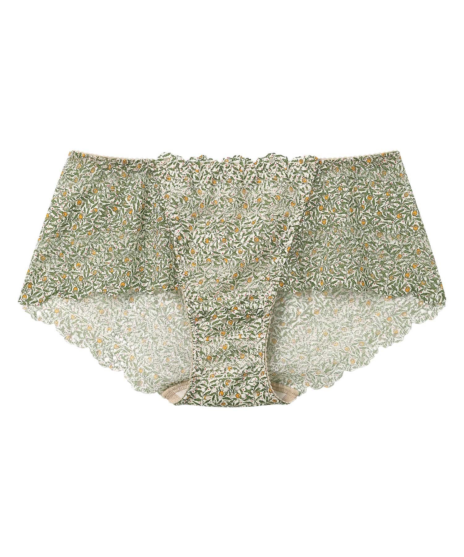 【SALE／10%OFF】une nana cool MADE WITH LIBERTY FABRIC 総レースショーツ ウンナナクール インナー・ルームウェア ショーツ グリーン ベージュ ネイビー 2