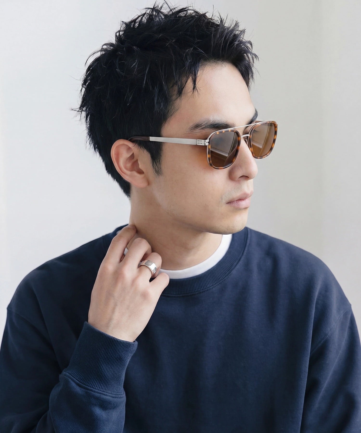 【SALE／30%OFF】MAGASIN DE MODE Brew MAGASIN DE MODE Brew/ダブルブリッジサングラス 超軽量/UVカット KNF-YI セットアップセブン ファッション雑貨 サングラス