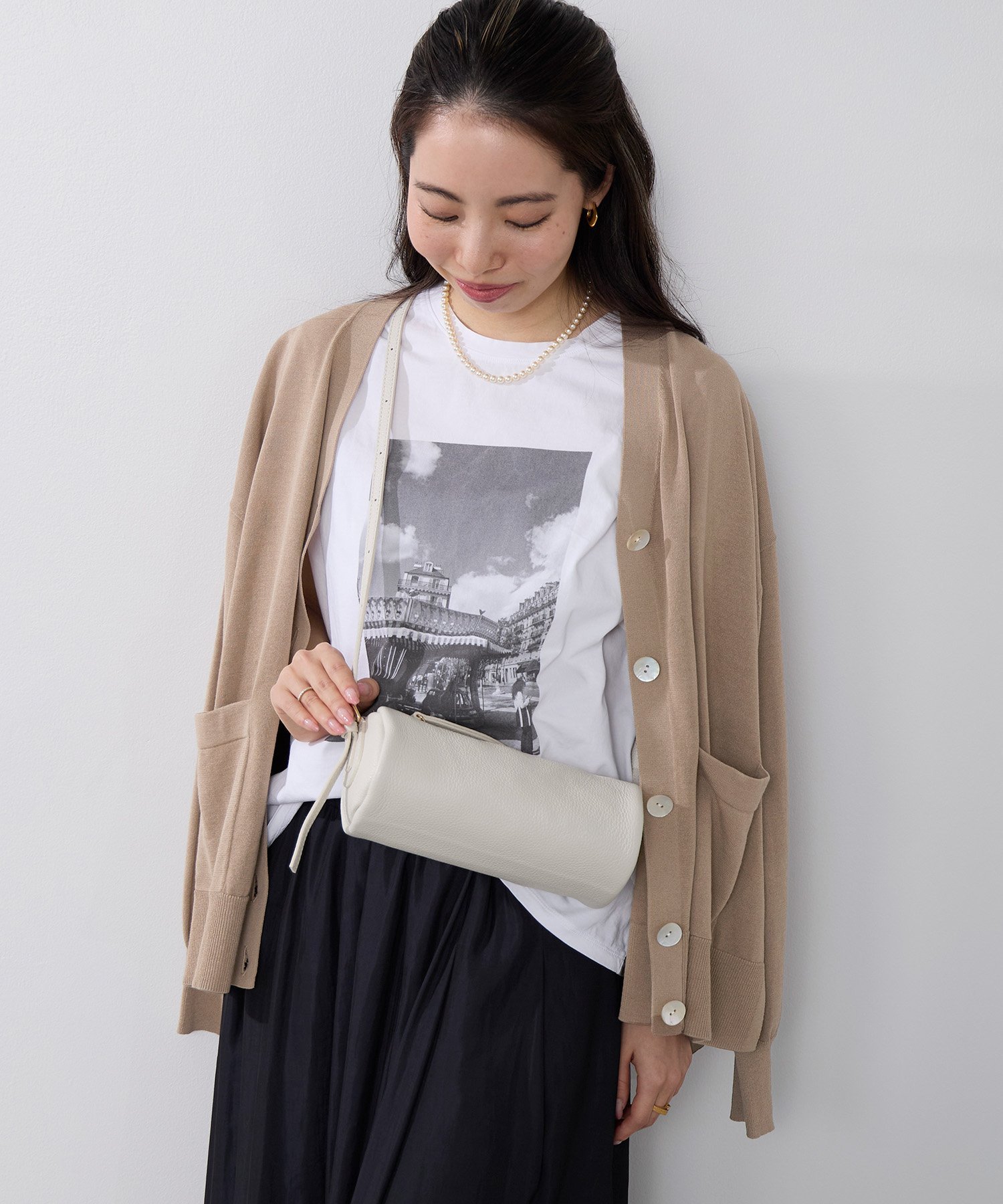 MICA&DEAL 【CHRISTIAN VILLA】ミニショルダーバッグ マイカアンドディール バッグ ショルダーバッグ ベージュ ホワイト ブラック【送料無料】