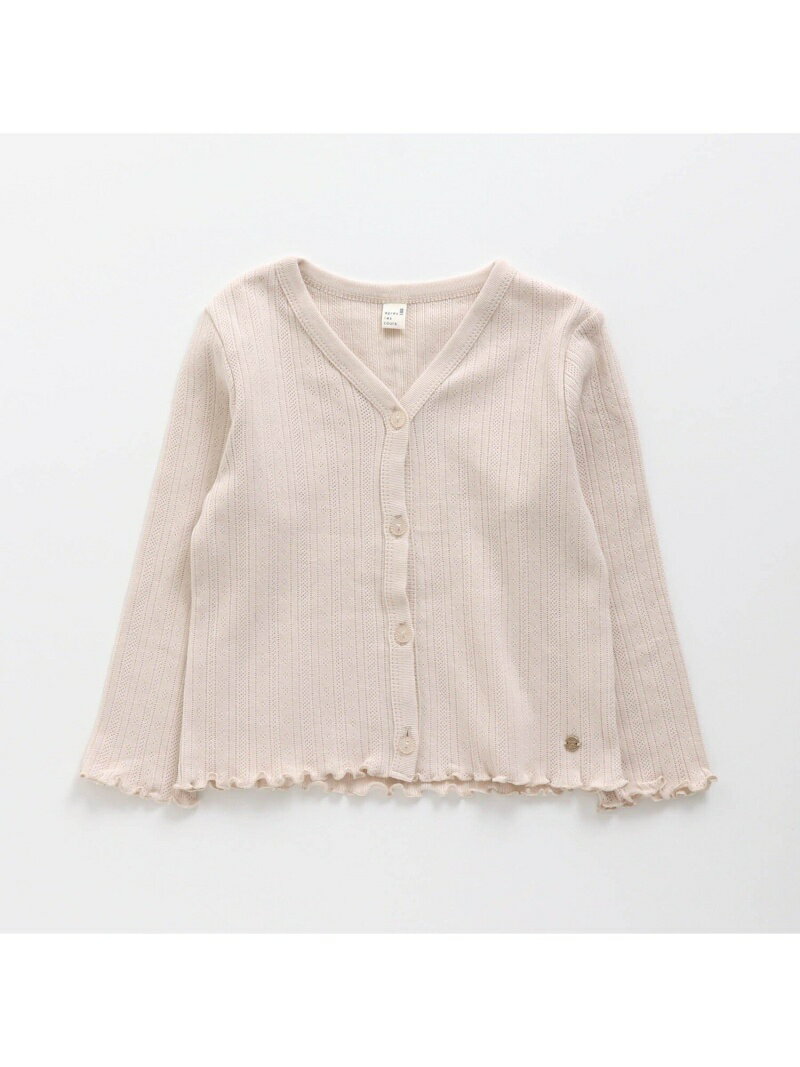 【SALE／28%OFF】apres les cours 針抜きカーディガン エフオーオンラインストア トップス カーディガン ベージュ パープルのサムネイル