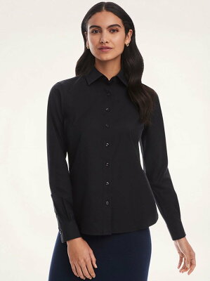 BROOKS BROTHERS (W)ノンアイロン ストレッチコットン ドレスシャツ Fitted Fit ブルックス ブラザーズ スーツ・フォーマル Yシャツ・カッターシャツ ブラック【送料無料】