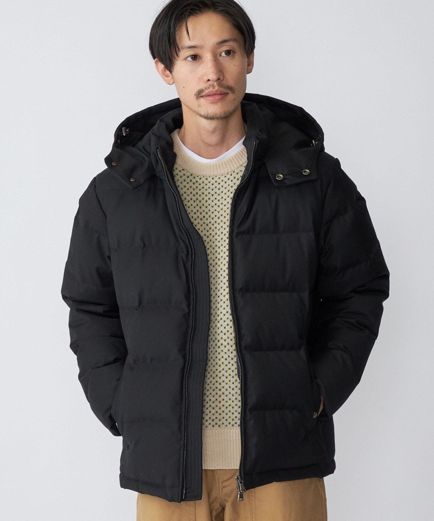 SHIPS SHIPS: GOOSE DOWN ウール ダウンジャケット 22FW シップス コート/ジャケット ダウンジャケット グレー ブラック ブラウン ネイビー【送料無料】