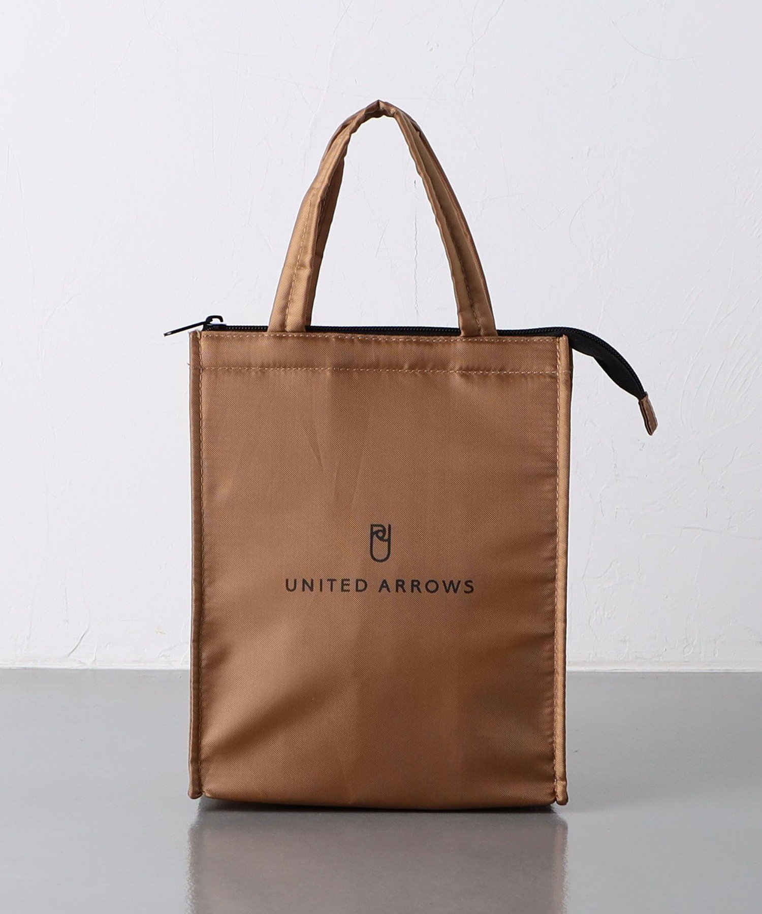 UNITED ARROWS ロゴ ランチバッグ ユナイテッドアローズ バッグ トートバッグ ブラウン ブラック