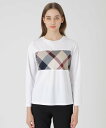 BLUE LABEL CRESTBRIDGE コットンシルケットスムースロングTシャツ ブルーレーベル / ブラックレーベル・クレストブリッジ トップス その他...