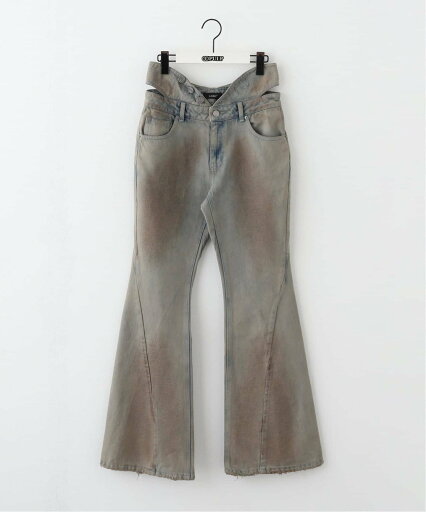 417 EDIFICE 【Geek Office / ギークオフィス】LCDC CUT-OUT WAIST WASHED DENIM フォーワンセブン エディフィス パンツ ジーンズ・デニムパンツ グレー【送料無料】 417 EDIFICE 【Geek Office / ギークオフィス】LCDC CUT-OUT WAIST WASHED DENIM フォーワンセブン エディフィス パンツ ジーンズ・デニムパンツ グレー【送料無料】