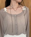 【SALE/10%OFF】MAJESTIC LEGON クリアハートコードネックレス マジェスティックレゴン アクセサリー・腕時計 ネックレス ブラウン