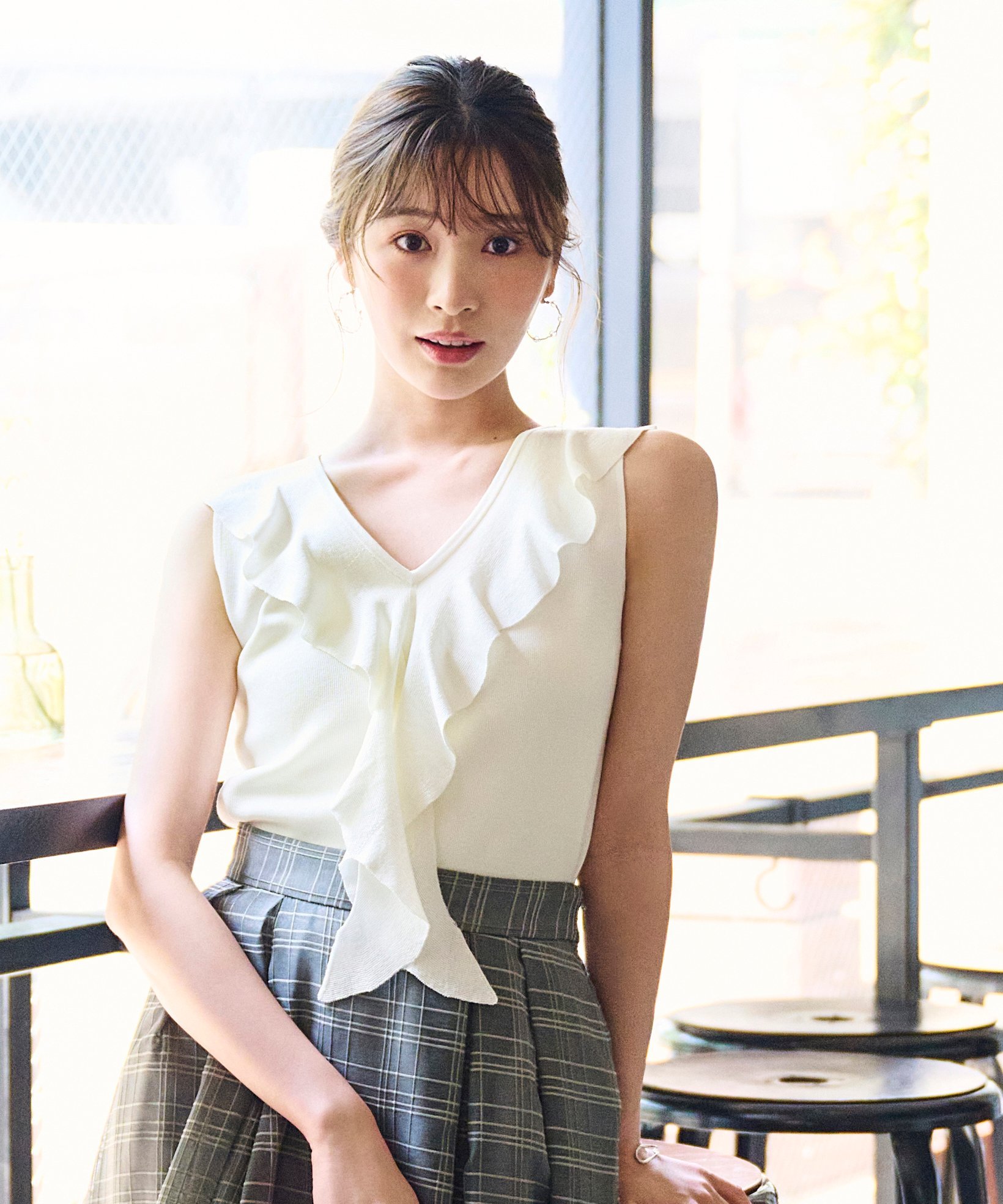 PROPORTION BODY DRESSING フリルノースリーブニット プロポーションボディドレッシング トップス ニット イエロー ベージュ ブルー【送料無料】