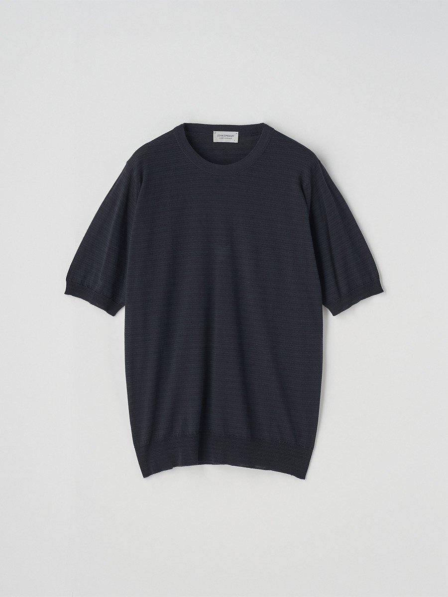 JOHN SMEDLEY [Anglo Indian Gauze]マイクロボーダーニットTシャツ ｜ HOWICK ｜ 30G EASY FIT ジョンスメドレー トップス ニット【送料無料】
