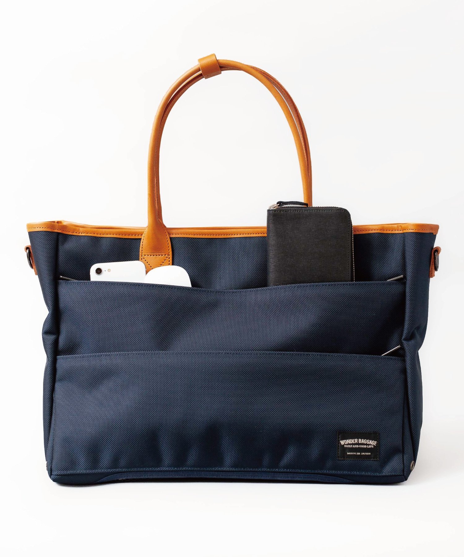 WONDER BAGGAGE トート WR トートバッグ コーデュラバリスティック ショルダー別売り ワンダーバゲージ バッグ トートバッグ ネイビー