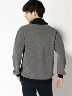 Cotton Linen Birdseye Shawl Collar Cardigan 11-15-1326-156: Black Cotton Linen Birdseye Shawl Collar Cardigan 11-15-1326-156: Black