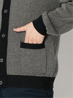 Cotton Linen Birdseye Shawl Collar Cardigan 11-15-1326-156: Black Cotton Linen Birdseye Shawl Collar Cardigan 11-15-1326-156: Black