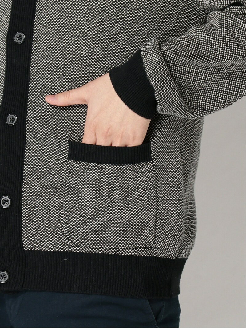 Cotton Linen Birdseye Shawl Collar Cardigan 11-15-1326-156: Black