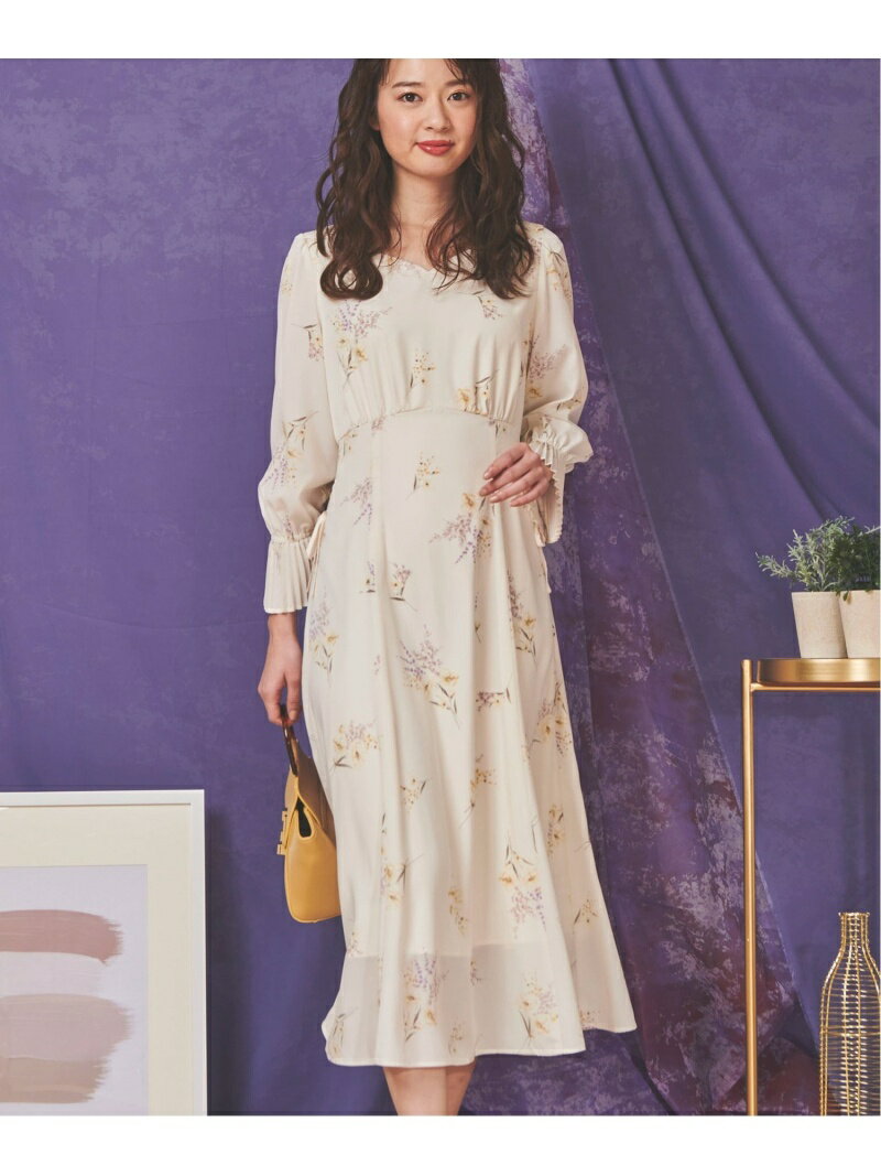 【SALE／70%OFF】Noela ライラックフラワー柄ワンピース ノエラ ワンピース・ドレス その他のワンピース・ドレス ブルー ネイビー ホワイト【送料無料】のサムネイル