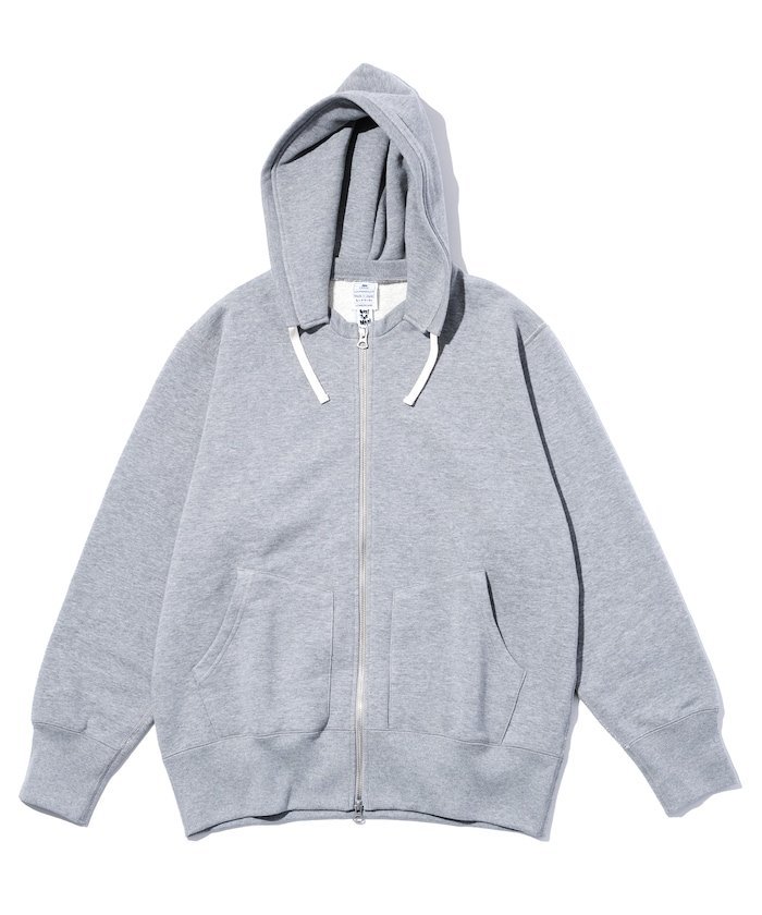 LOOPWHEELER×LOWERCASE×POGGYTHEMAN 別注 ZIP HOODIE フリークスストア トップス パーカー・フーディー グレー【送料無料】