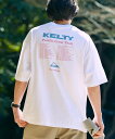 KELTY KELTY×FREAK'S STORE ケルティ 別注 ビッグシルエット ツアーロゴ バックプリント クルーネックTシャツ 【限定展開】 フリークスストア トップス カットソー・Tシャツ ホワイト グレー ベージュ グリーン ネイビー【送料無料】