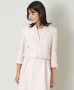 【SALE/45%OFF】TO BE CHIC ライトカラーツイード ショートジャケット トゥー ビー シック ジャケット・アウター ノーカラージャケット ピン...