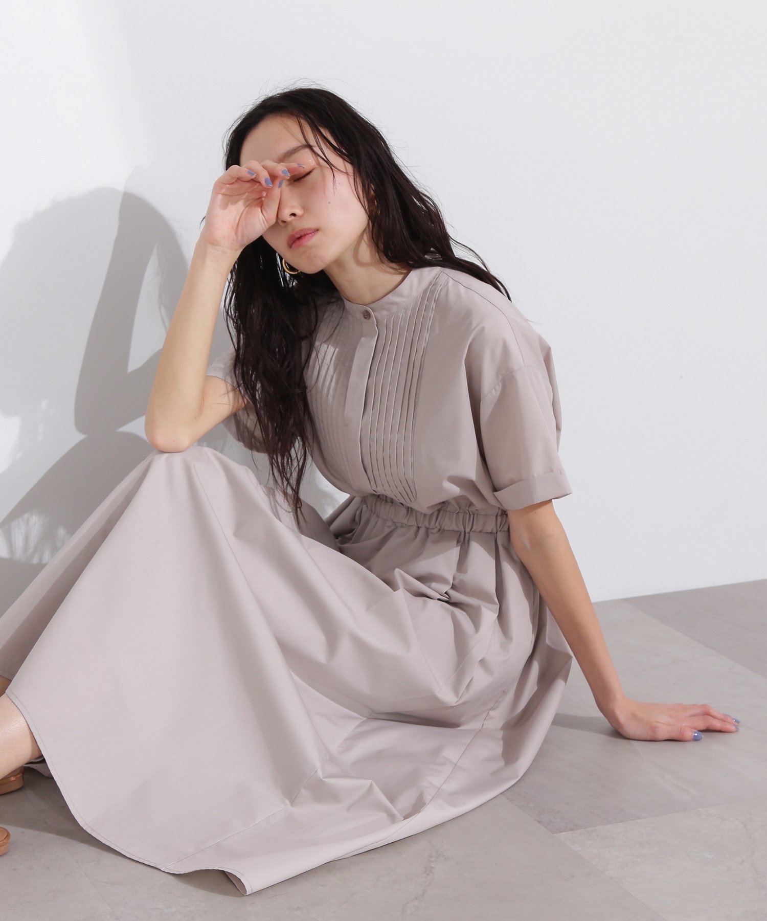 N. Natural Beauty Basic バンドカラーシャツワンピース エヌ ナチュラルビュー