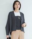 【SALE/30%OFF】自由区 L 【洗える】ドライコットンハイゲージニット ビスチェ ジユウク トップス その他のトップス ベージュ ブルー【送料無料】