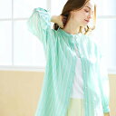【SALE/73%OFF】Liliane Burty Eclat 【S・Mサイズ】ウォッシャブル シアーストライプロングブラウス リリアンビューティ エクラ トップス シャツ・ブラウス オレンジ【送料無料】