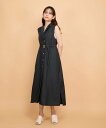 【SALE/50%OFF】QUEENS COURT リネンライクシャンブレージレワンピース≪手洗い可能≫ クイーンズコート ワンピース・ドレス ワンピース ベージュ ネイビー【送料無料】