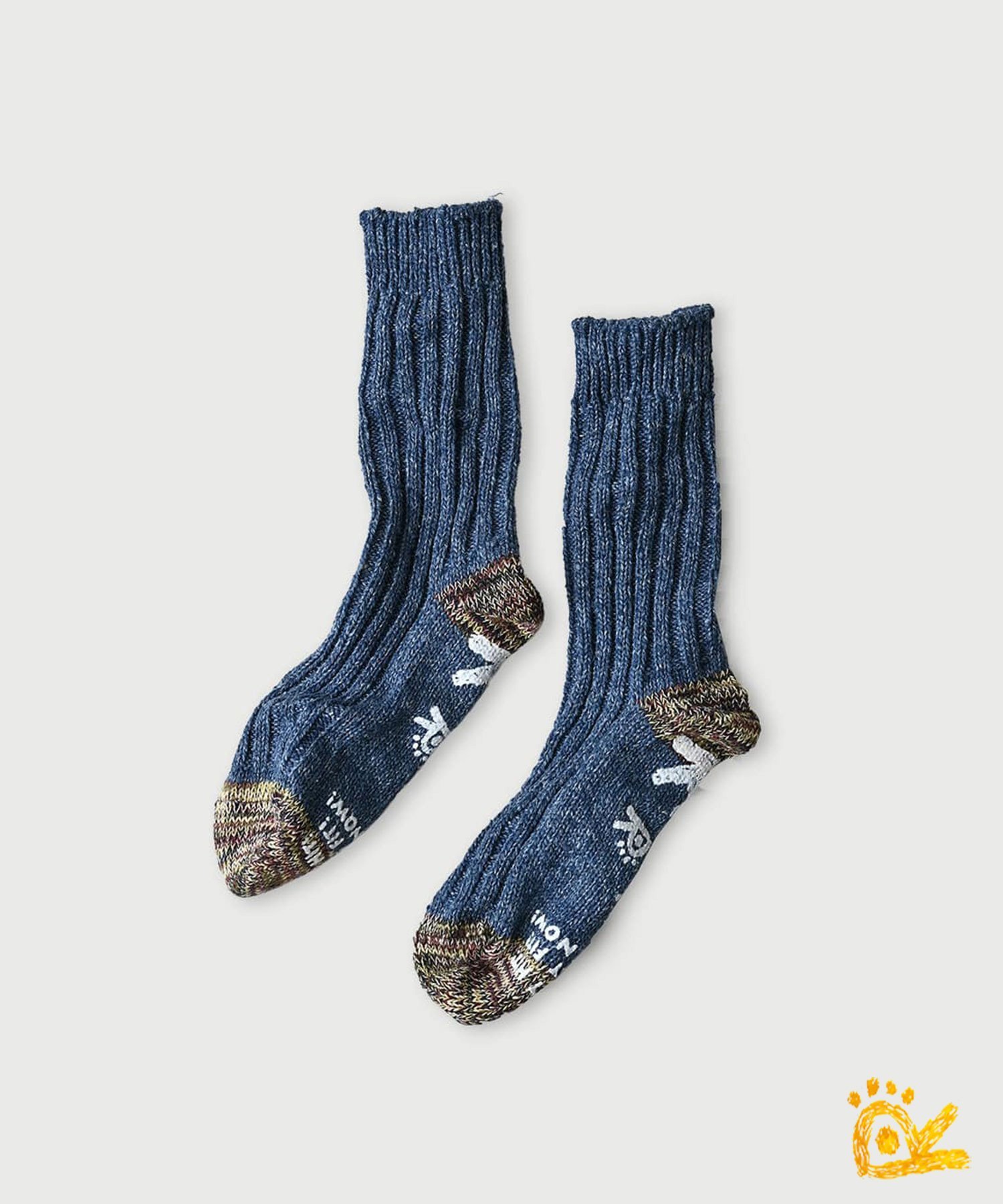 45R 【WEB限定】ONEONE 宝物のウール紡ローゲージ靴下(トップ) フォーティファイブアール 靴下・レッグウェア 靴下 ブルー【送料無料】