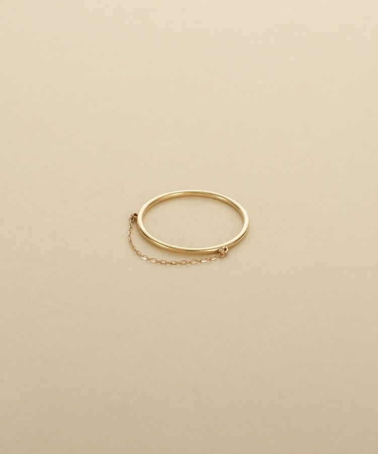 COCOSHNIK ONKITSCH K10ミラーカットチェーン ドレープリング ココシュニック オンキッチュ アクセサリー・腕時計 リング・指輪 ゴールド【送料無料】