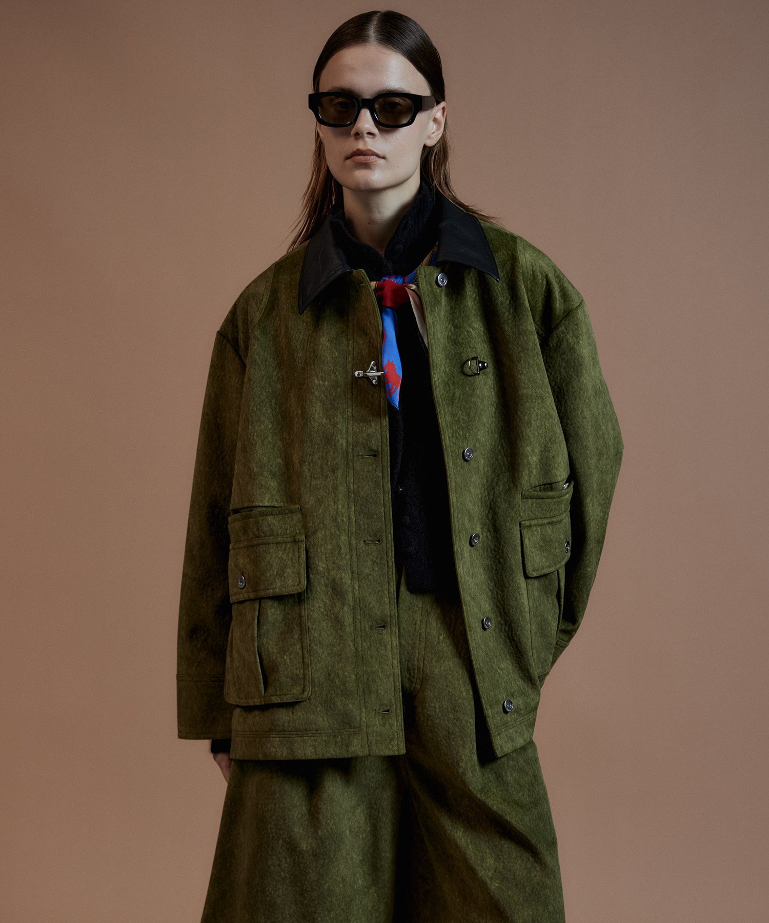 MAISON SPECIAL Haircalf-Like Utility Jacket メゾンスペシャル ジャケット・アウター その他のジャケット・アウター グリーン