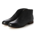 【SALE/29%OFF】SAYA フラット本革ラウンドトウセンタースリットブーティ ラボキゴシ シューズ・靴 ブーツ ブラック オレンジ【送料無料】