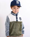 【SALE/50%OFF】SLAP SLIP ボア切り替えハーフスナップフリースプルオーバー(90~130cm) ベベ オンライン ストア トップス スウェット...