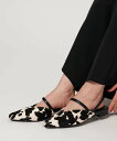 BEAUTY&YOUTH UNITED ARROWS ヘアー*レザーライク コンビ フラットシューズ ビューティー&ユース ユナイテッドアローズ シューズ・靴 サンダル ブラック【送料無料】