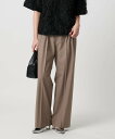UNITED ARROWS トロピカル 2タック ワイドパンツ ストレッチ ユナイテッドアローズ パンツ その他のパンツ ブラック グレー ブラウン【送料無料】