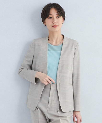 UNITED ARROWS green label relaxing ライト カチリラ ノーラペル ジャケット -ウォッシャブル・ストレッチ・防シワ・接触冷感- ユナイテッドアローズ グリーンレーベルリラクシング ジャケット・アウター ノーカラージャケット グレー ネイビー【送料無料】 UNITED ARROWS green label relaxing ライト カチリラ ノーラペル ジャケット -ウォッシャブル・ストレッチ・防シワ・接触冷感- ユナイテッドアローズ グリーンレーベルリラクシング ジャケット・アウター ノーカラージャケット グレー ネイビー【送料無料】