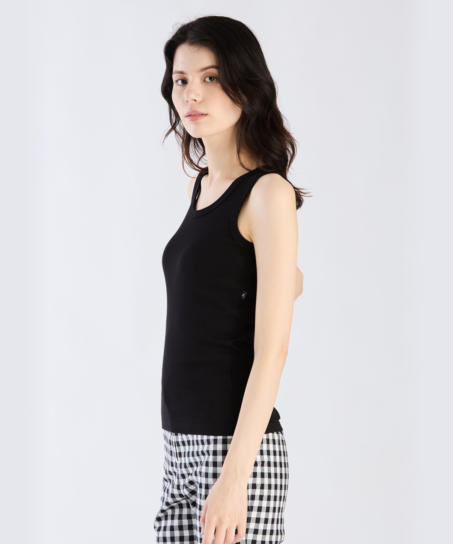 コットン タンクトップ アニエスベー トップス カットソー・Tシャツ ブラック
