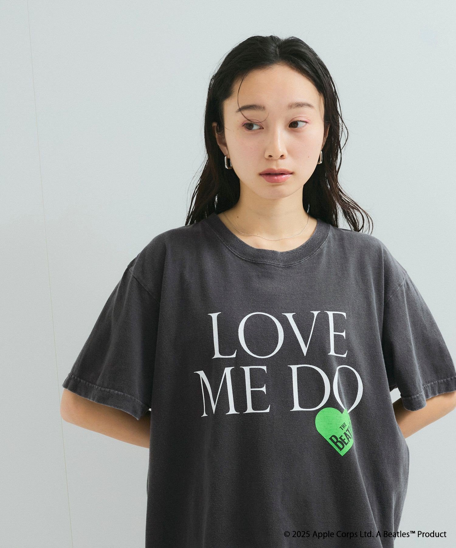 ROPE' 【THE BEATLES/ザ ビートルズ】LOVE ME DO Tシャツ ロペ トップス カットソー・Tシャツ グレー ネイビー【送料無料】のサムネイル
