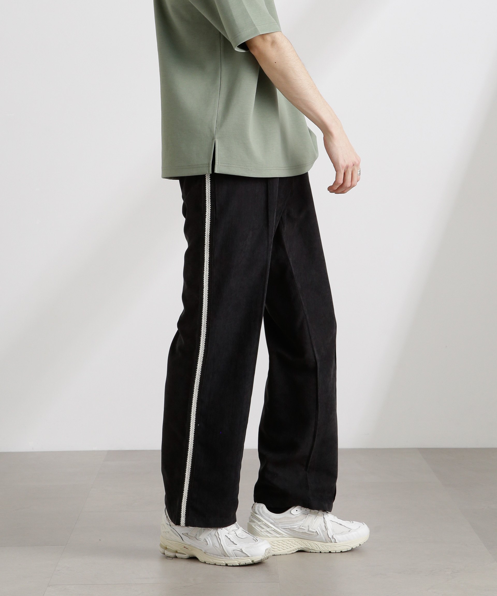 NANO universe NORMANBROS/NORMANBROS別注 トラックパンツ ナノユニバース パンツ その他のパンツ ブルー ブラック グレー