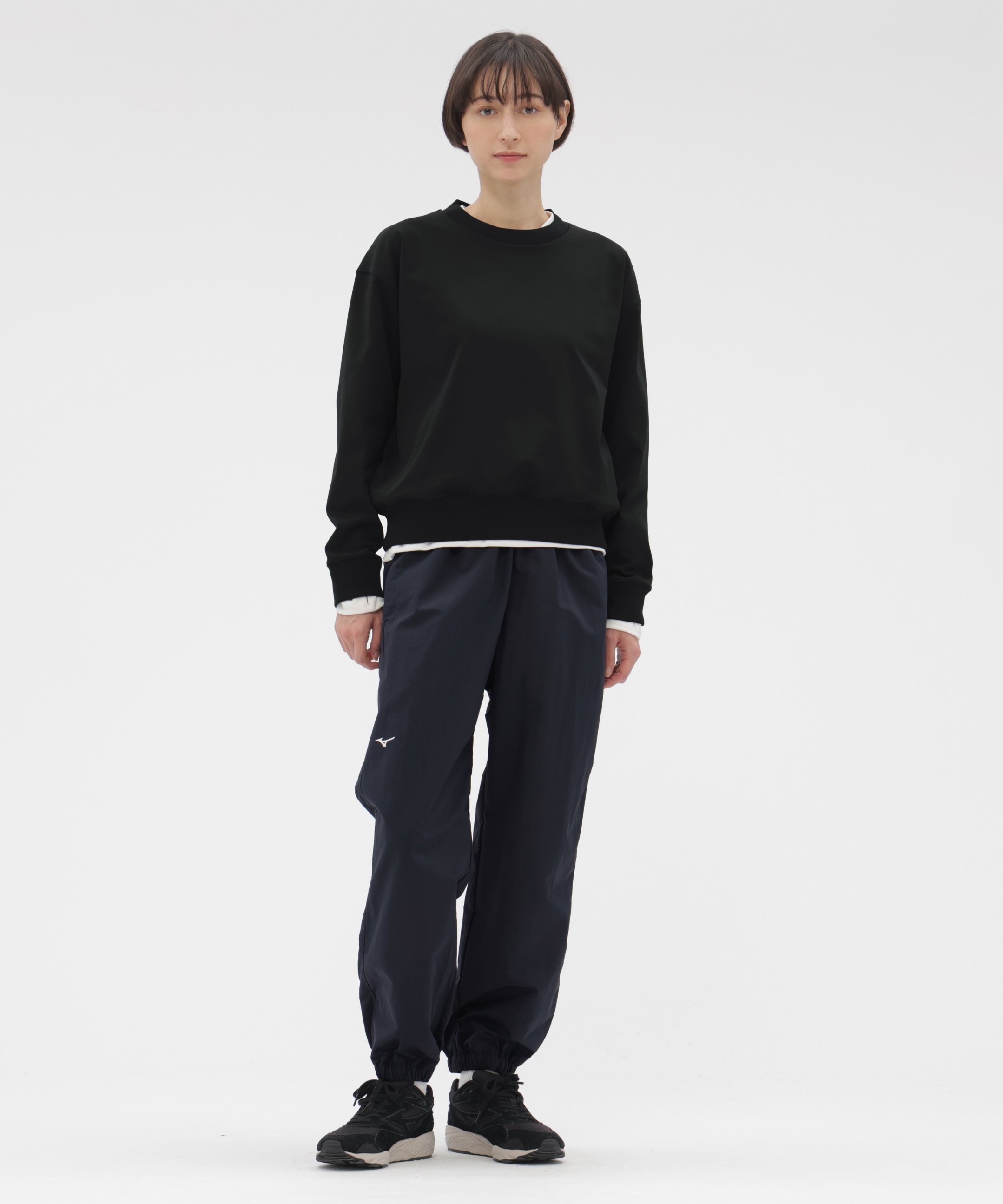 MARGARET HOWELL HIGHDENCE POLYESTER JERSEY TOP マーガレット・ハウエル トップス カットソー・Tシャツ ブラック グリーン