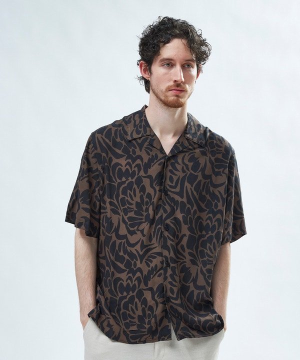 MEN'S BIGI 【Wax London/ワックスロンドン】アロハシャツ メンズ ビギ トップス シャツ・ブラウス ブラウン【送料無料】