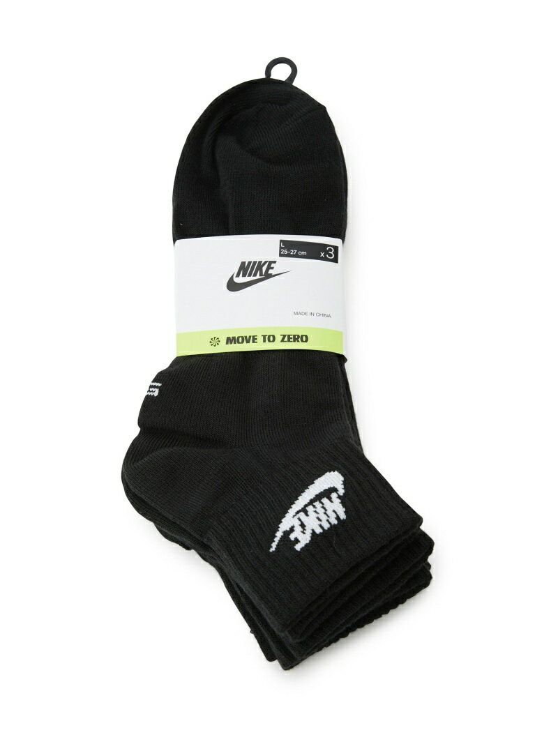 JUNRed Nike Ankle Socks (3 Pair) ジュンレッド 靴下・レッグウェア 靴下 ブラック ホワイト
