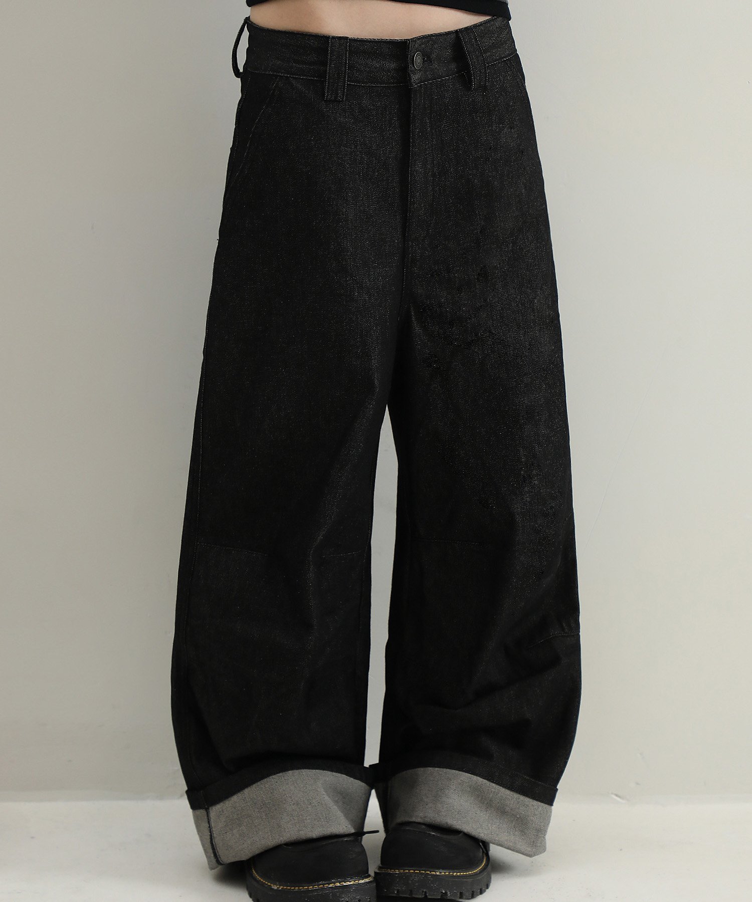 MASONPRINCE ワイドシルエット インディゴ デニムパンツ NZK6225 チュクラ パンツ ジーンズ・デニムパンツ ブルー