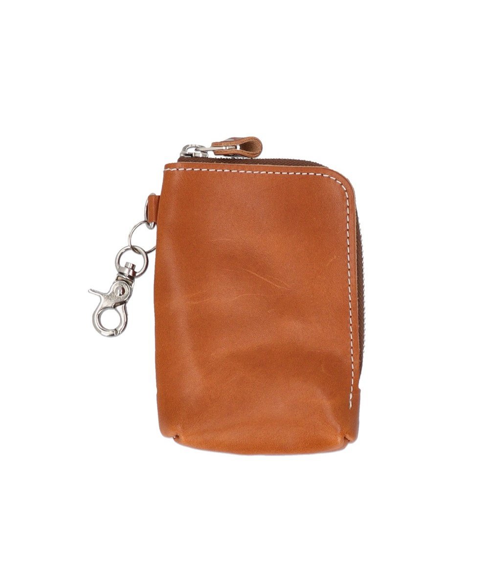 BACKYARD FAMILY サマーオイル 栃木レザー マルチミニポーチ ローラ 財布・ポーチ・ケース その他の財布・ポーチ・ケース ブラック ブラウン【送料無料】