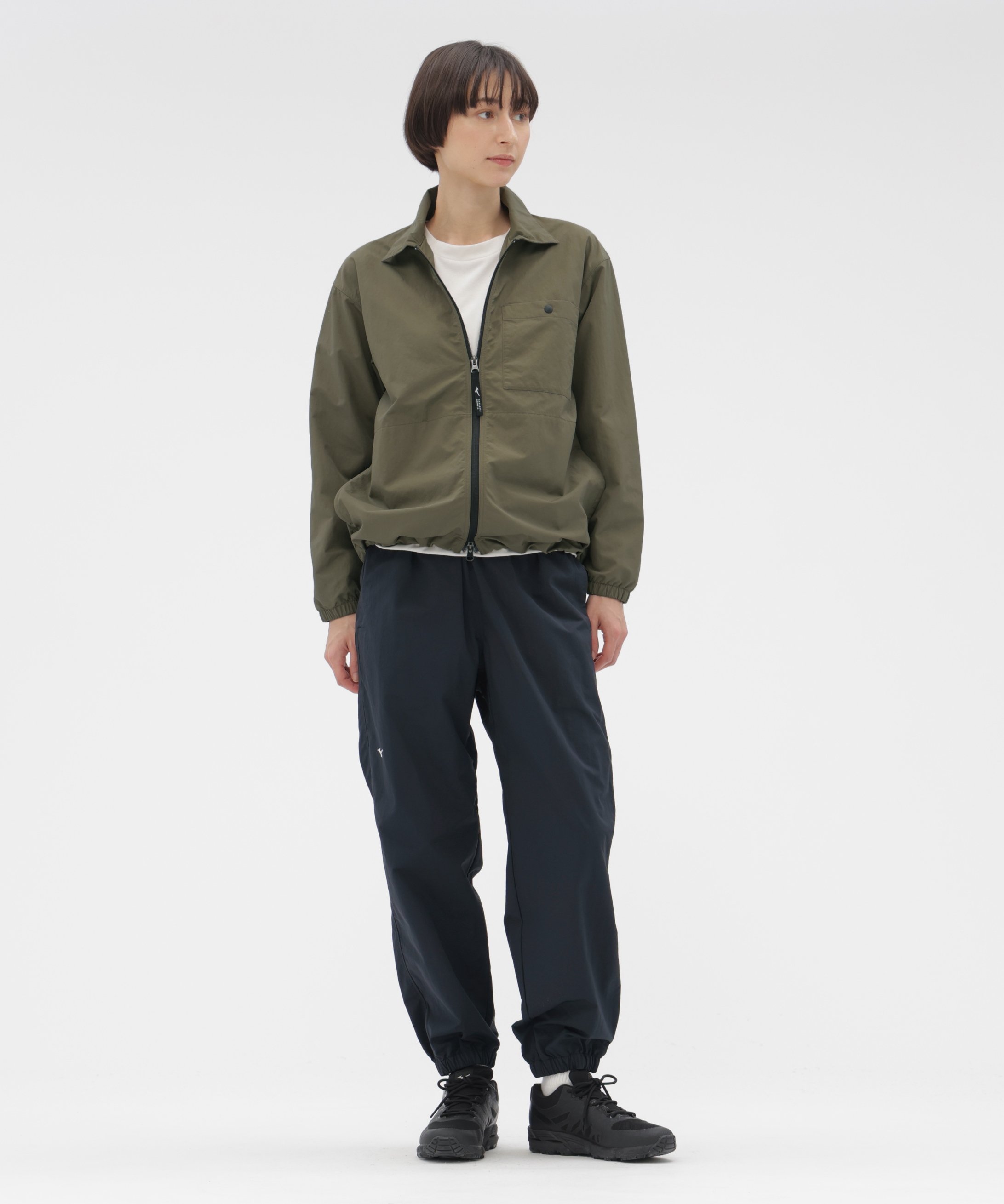 MARGARET HOWELL WATER REPELENT NYLON POPLIN SHIRT マーガレット・ハウエル トップス カットソー・Tシャツ ブラック カーキグリーン