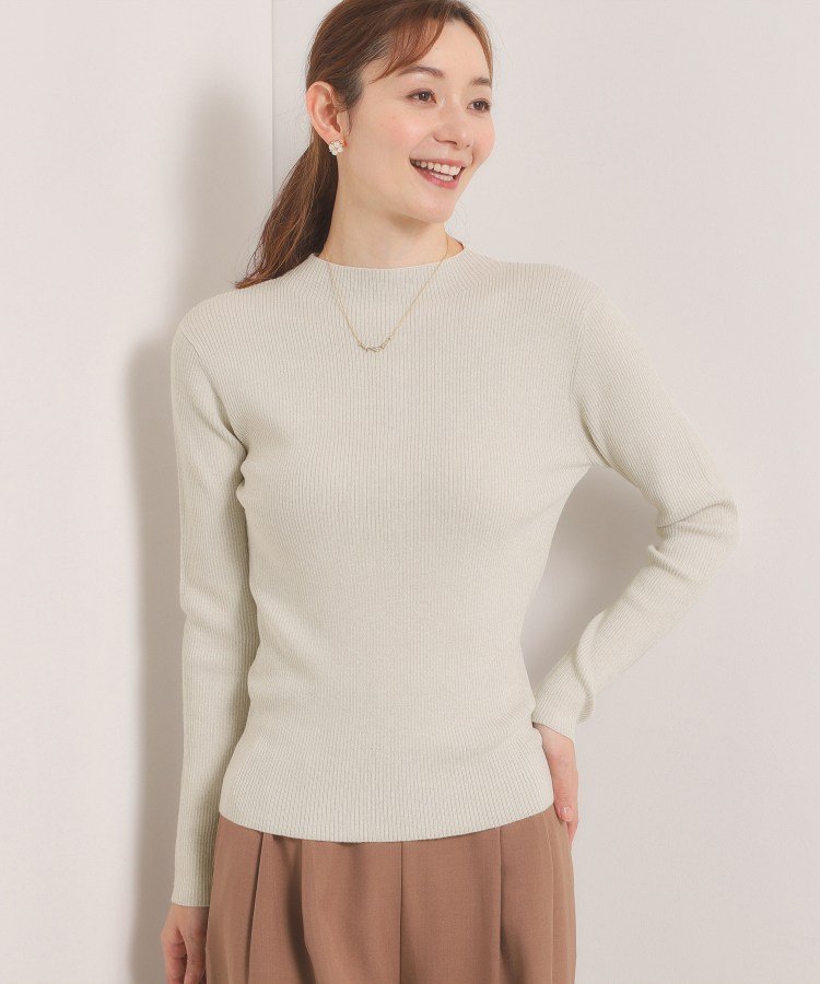 【SALE／60%OFF】ITS' DEMO 【手洗い可】ラメリブニット イッツデモ トップス ニット ブラック ピンク ホワイト ブルー