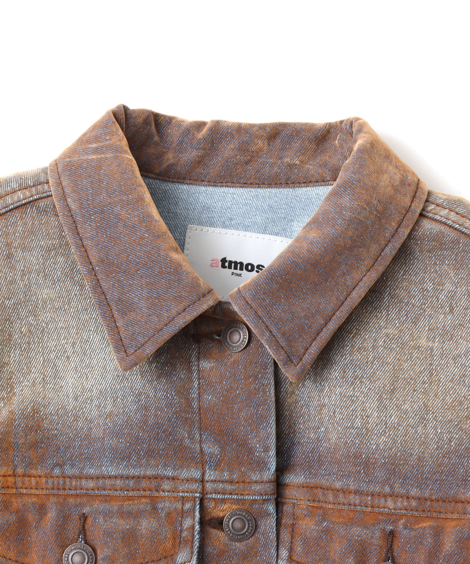 atmos pink atmos pink Flocky Denim Jacket BRONZE アトモス ジャケット・アウター その他のジャケット・アウター ブラウン