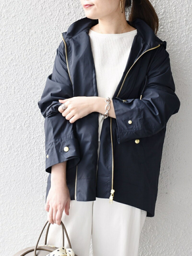 SHIPS WOMEN *＜撥水加工/手洗い可能＞LIMONTA EASTナイロンマウンテンパーカー◇ シップス ジャケット・アウター マウンテンパーカー ネイビー ブラック【送料無料】のサムネイル