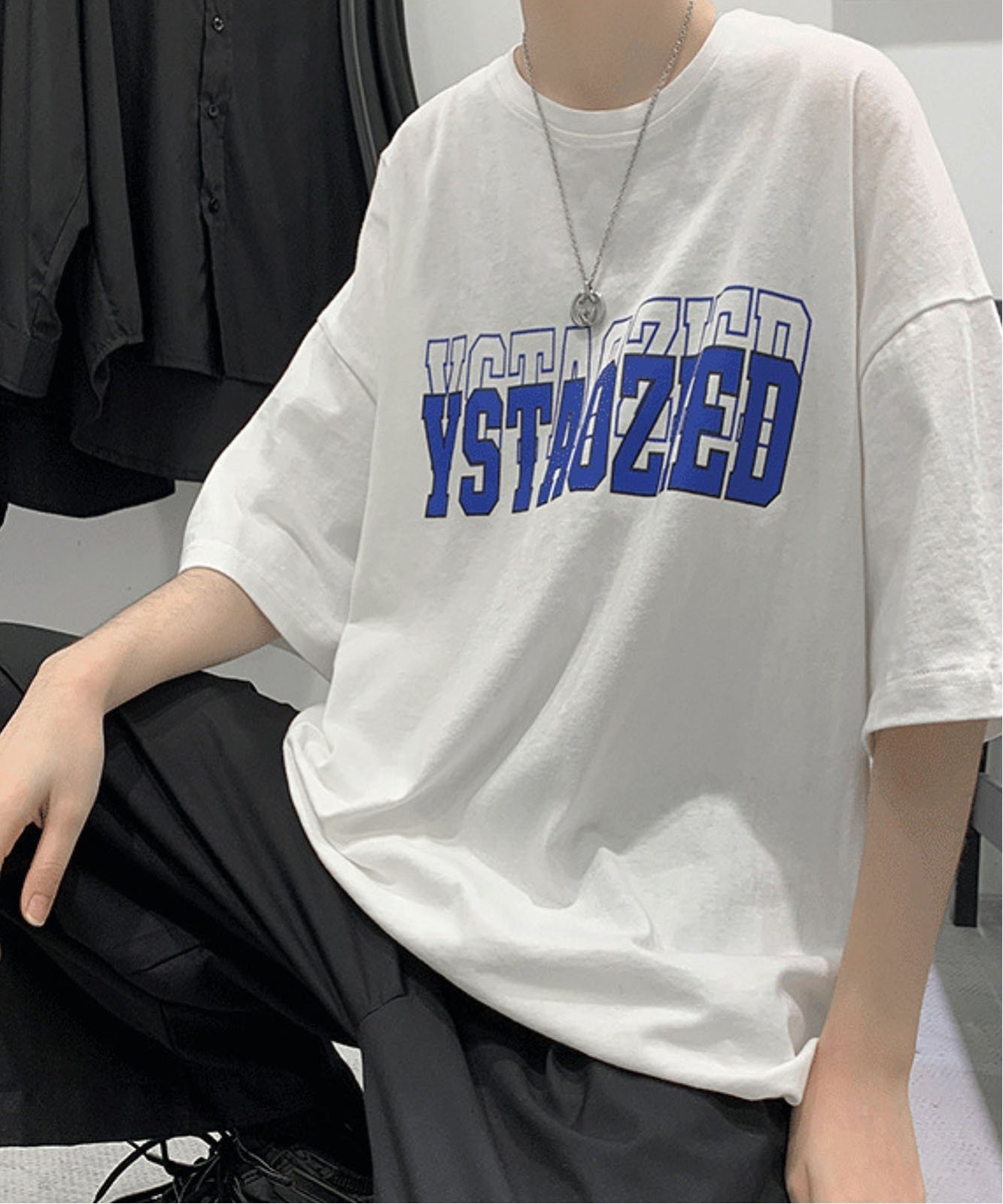 DEVICE select ビッグシルエット ロゴ プリント 半袖 Tシャツ メンズ レディース デバイス トップス カットソー・Tシャツ ホワイト ブルー ブラック