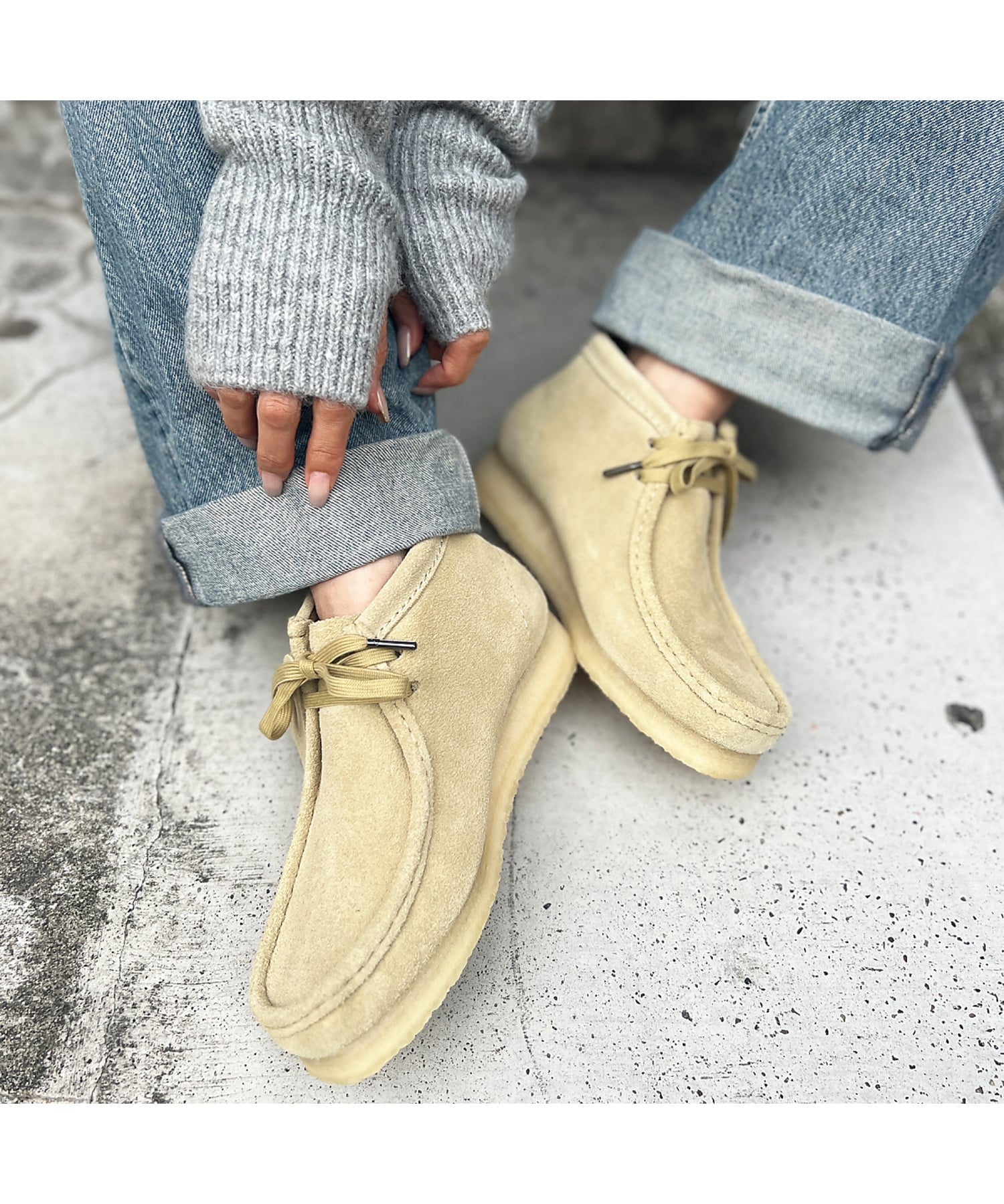 Rouge vif la cle 【CLARKS/クラークス】 ワラビー / ミドル ブーツ ルージュ・ヴィフ ラクレ シューズ・靴 モカシン・デッキシューズ ベージュ【送料無料】