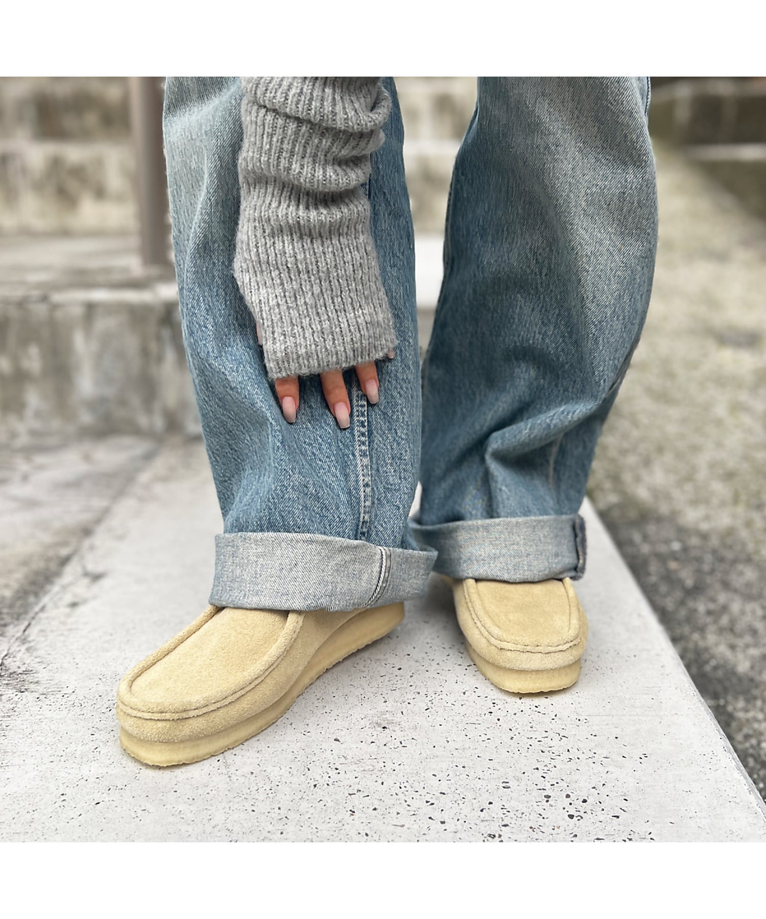 Rouge vif la cle 【CLARKS/クラークス】 ワラビー / ミドル ブーツ ルージュ・ヴィフ ラクレ シューズ・靴 モカシン・デッキシューズ ベージュ【送料無料】